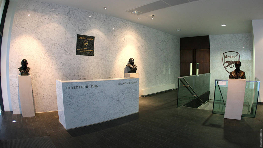 Busts at Emirates Stadium